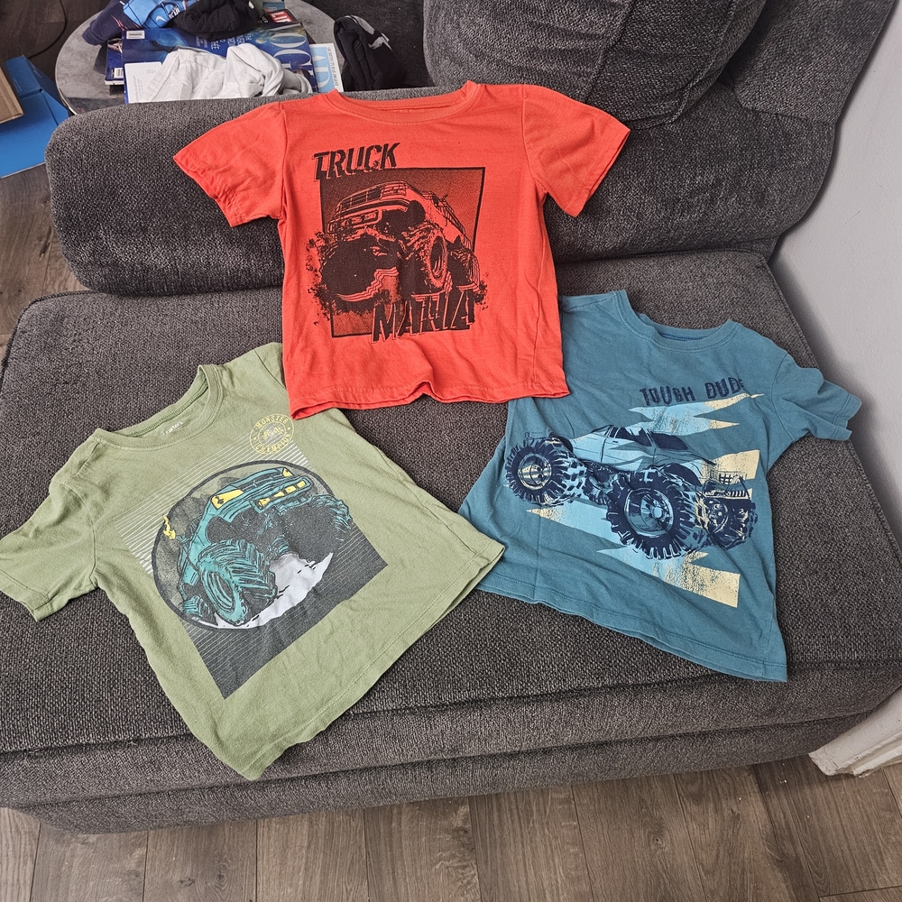 Vibrant Monster Truck Kids' T-Shirts - Set of 3